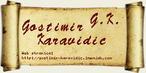 Gostimir Karavidić vizit kartica